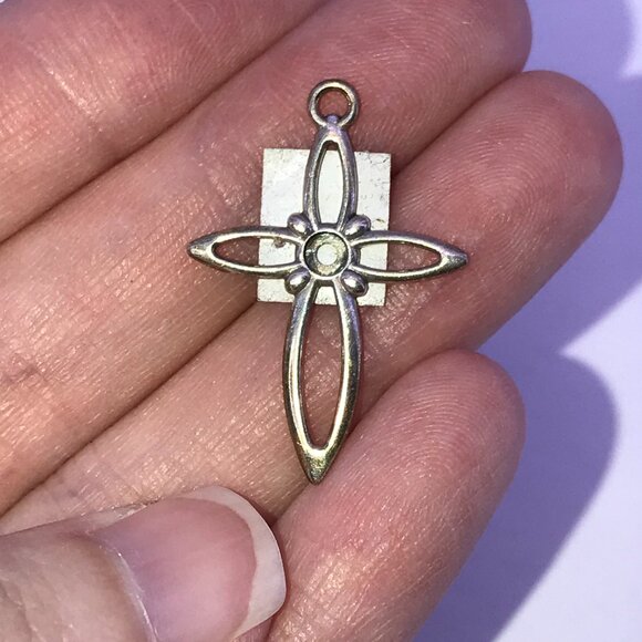 Sterling Silver Open Cross Pendant - Picture 6 of 16